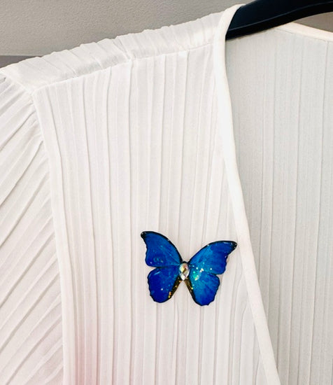 Blue butterfly brooch Nature Inspired Jewellery
