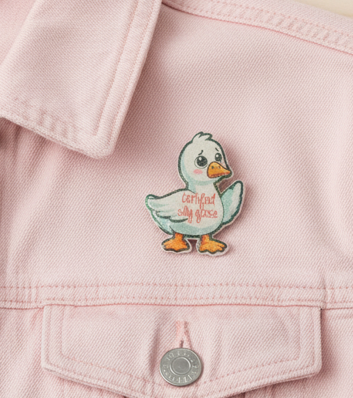 Silly goose pin