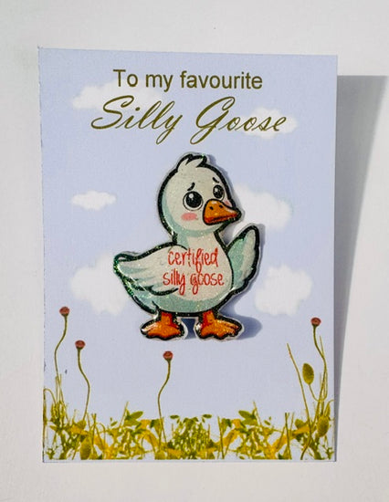 Silly Goose Enamel Pin – Personalised  Certified Silly Goose Badge