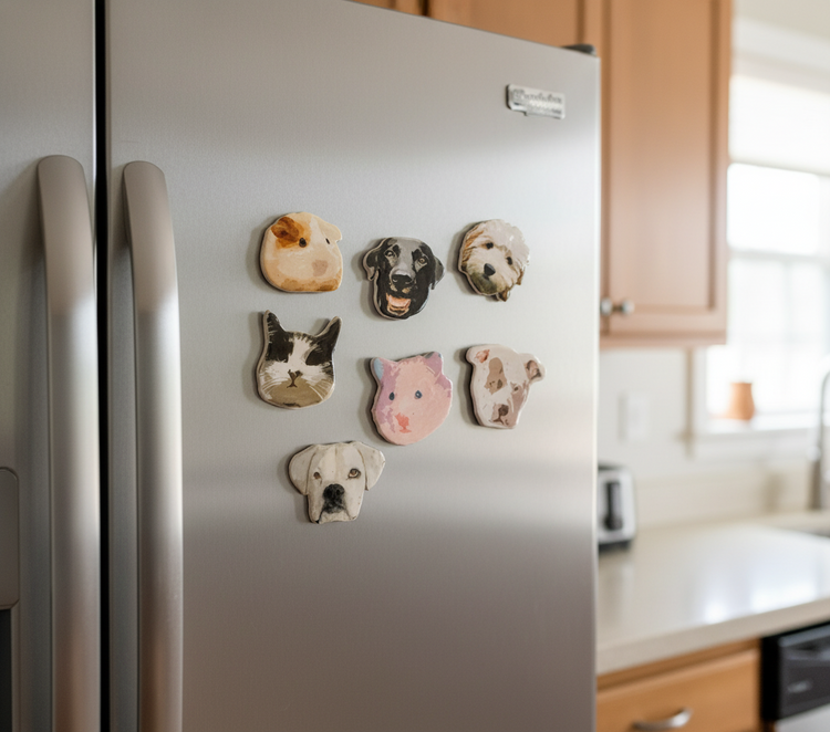 Custom photo pet magnets