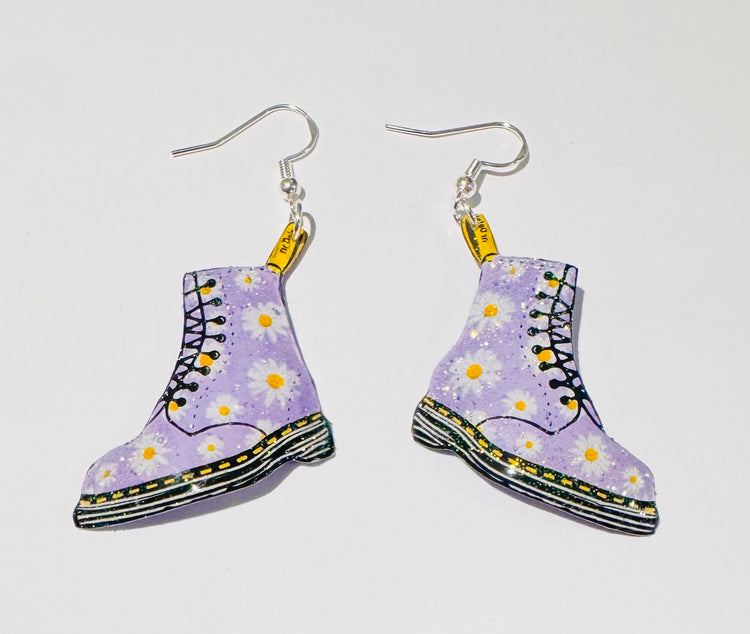 Dr Martens daisy lilac earrings