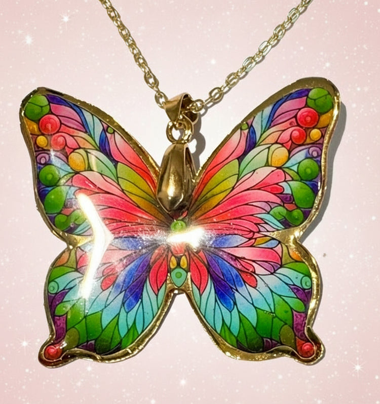 handmade butterfly jewellery pendant