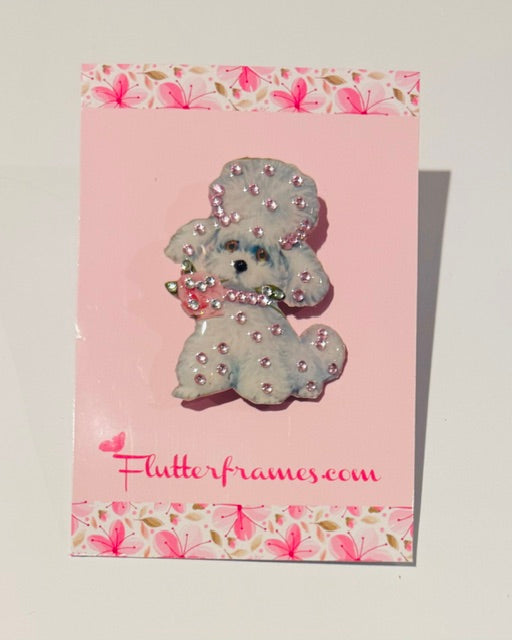 retro poodle brooch