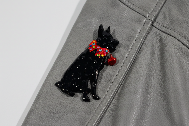 German Shepherd brooch.