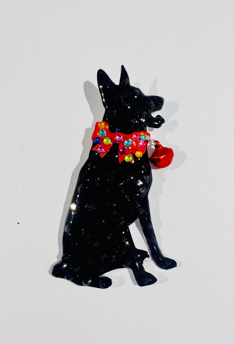 Dog brooch – Alsatian, German Shepherd dog