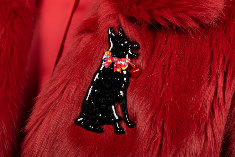 A dog Alsatian, German Shepherd brooch, dog lover unique gift