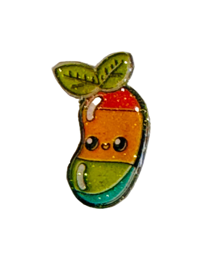 bean enamel pin positivity pin