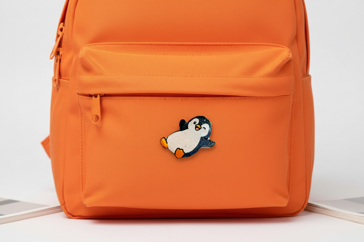 Positivity penguin Enamel Pin for school bag