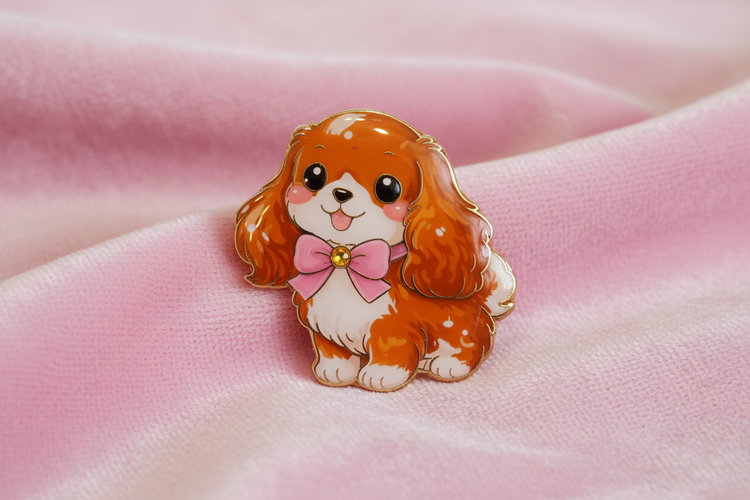 pretty Cocker Spaniel Dog pins/brooches
