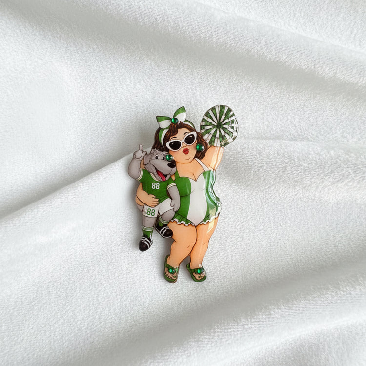 Ireland small glossy enamel pin. Handmade. Irish small keepsake gift