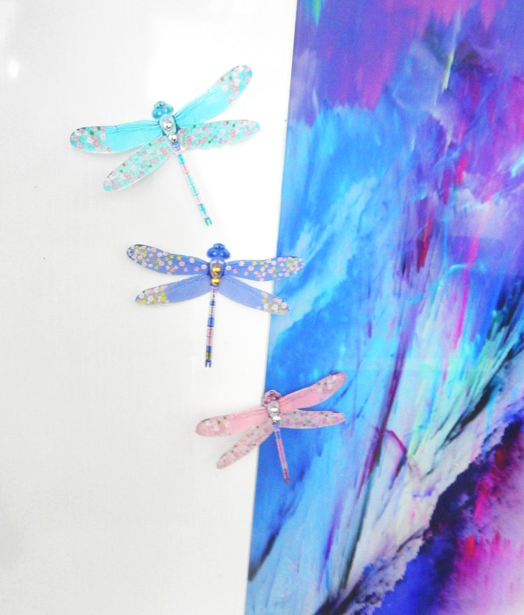 Luxury Pastel 3D Removable Dragonflies