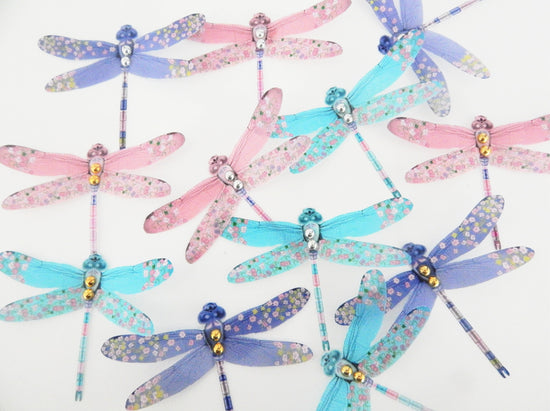 lots of lilac, pink and turquoise Dragonflies home decorations