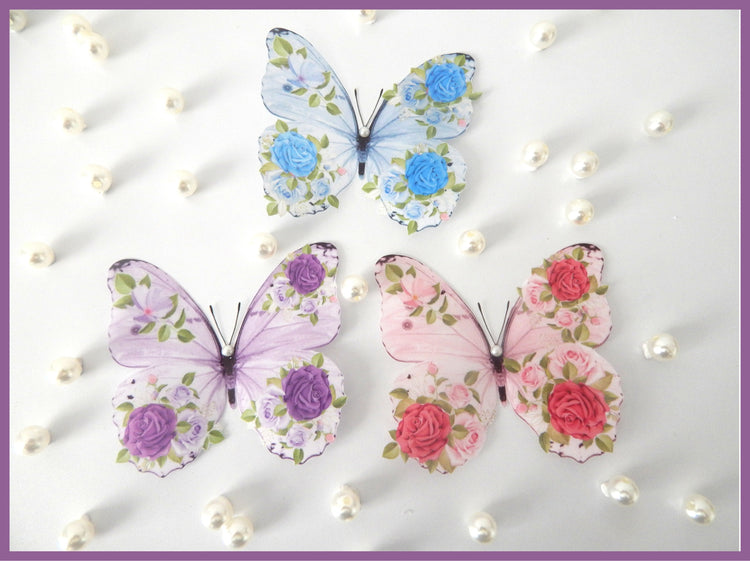 shabby chic pink, blue and purple decor