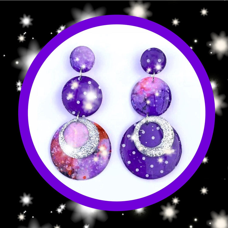 Purple tin can jewellery Unusual