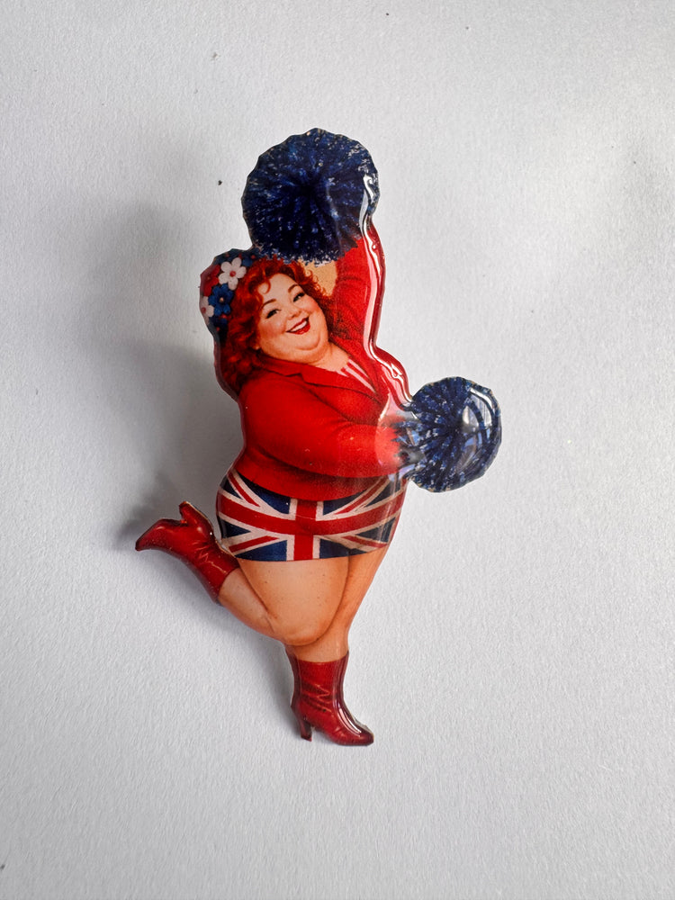 Union jack brooch.Bathing Belle pin