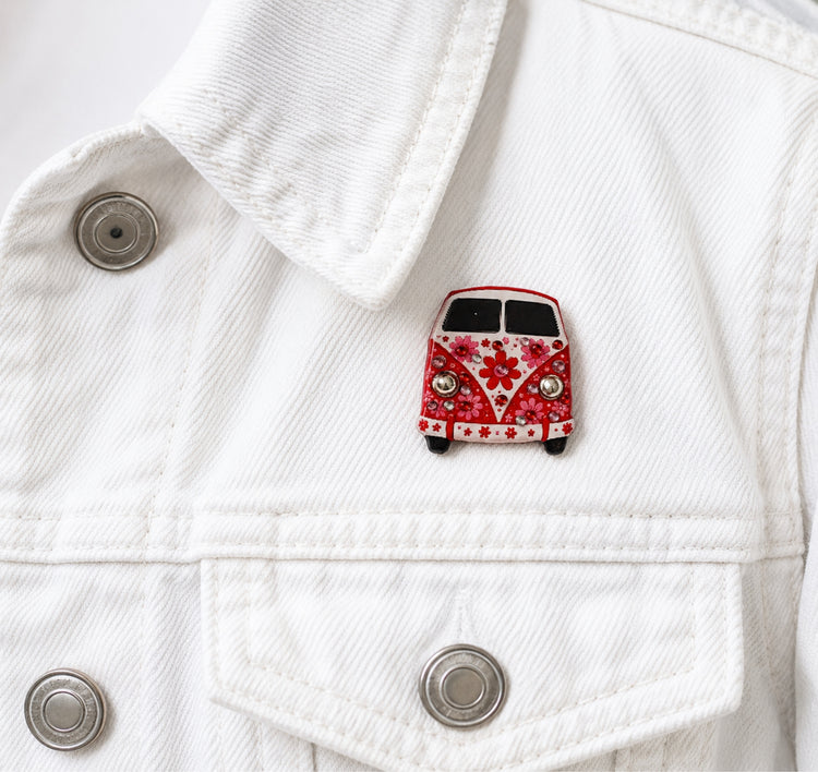 VW Camper van car enamel pin handmade