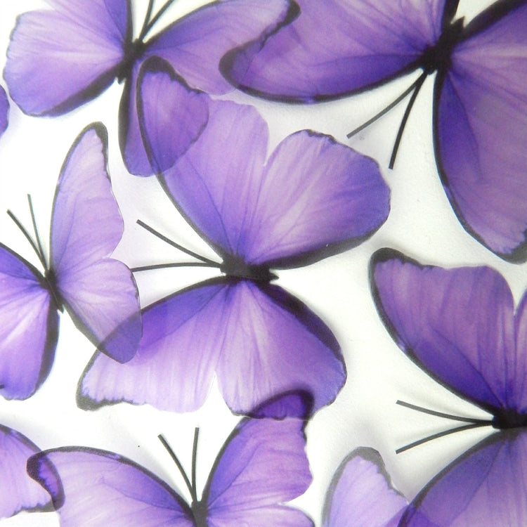 Shades of lilac, 18 3d purple Butterflies, home decor