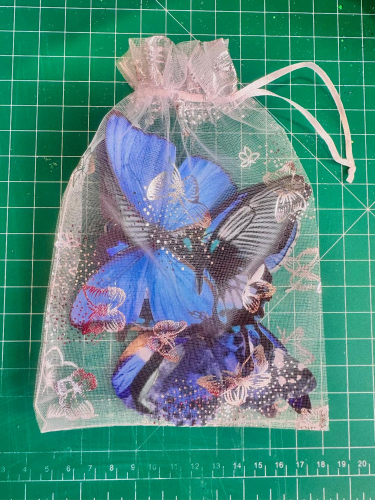 8 blue paper 3d butterflies Wall Décor – Handmade in gift bag