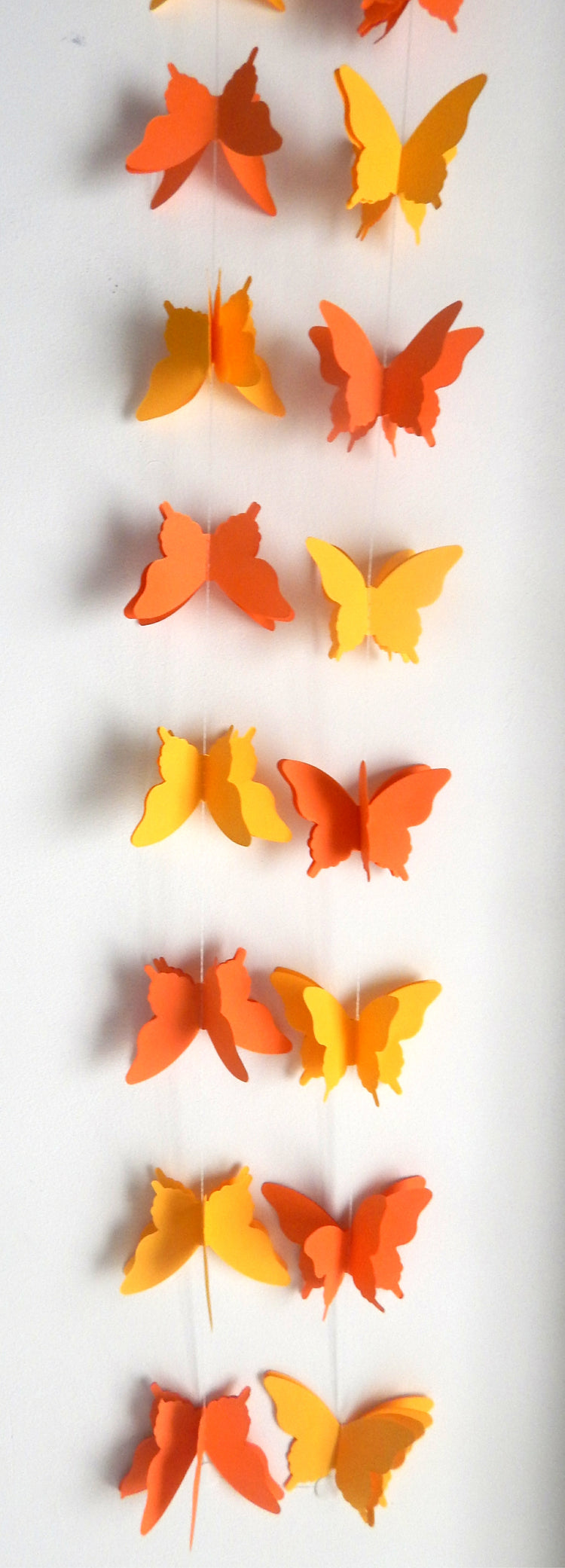 Butterfly garland, Multi-coloured birthday paper garland,decor