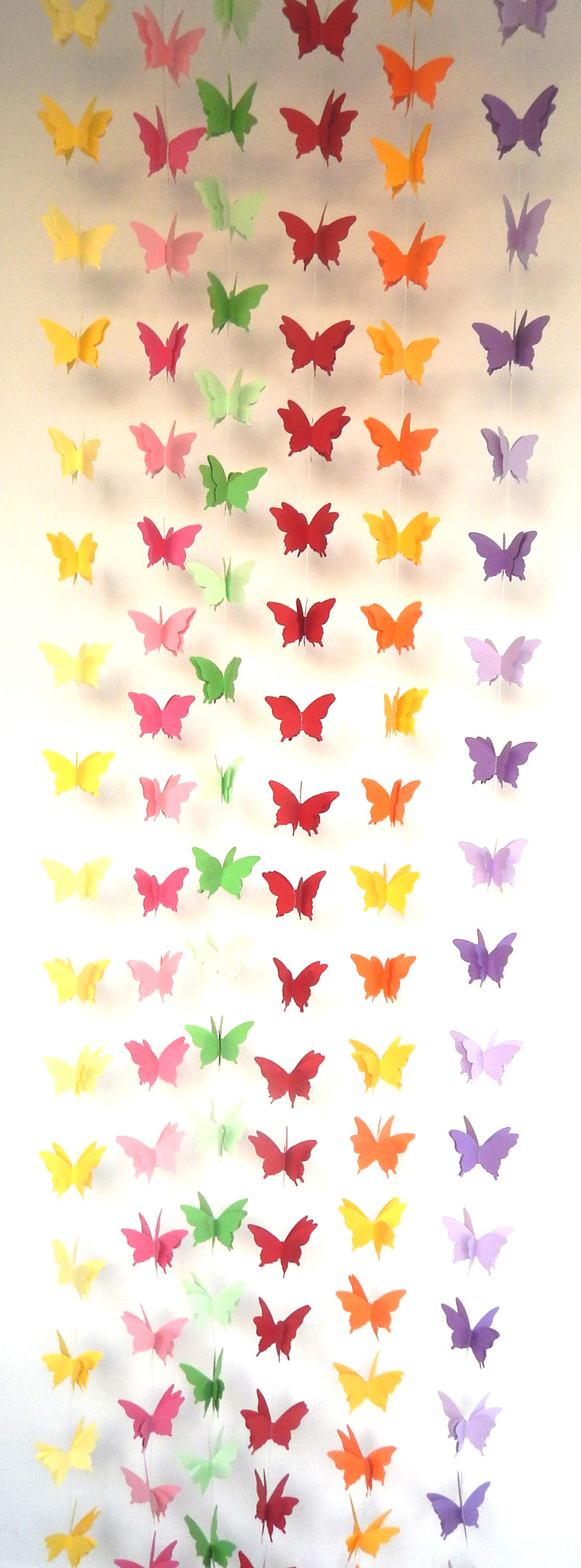 2m bright colours party butterfly garland