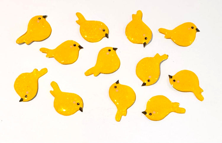 12 yellow canaries magnets