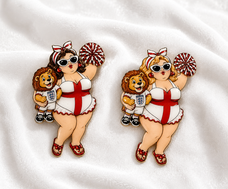 celebrate World cup with this unique pin brooch. England to win