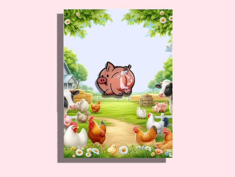 cheeky pig enamel pin