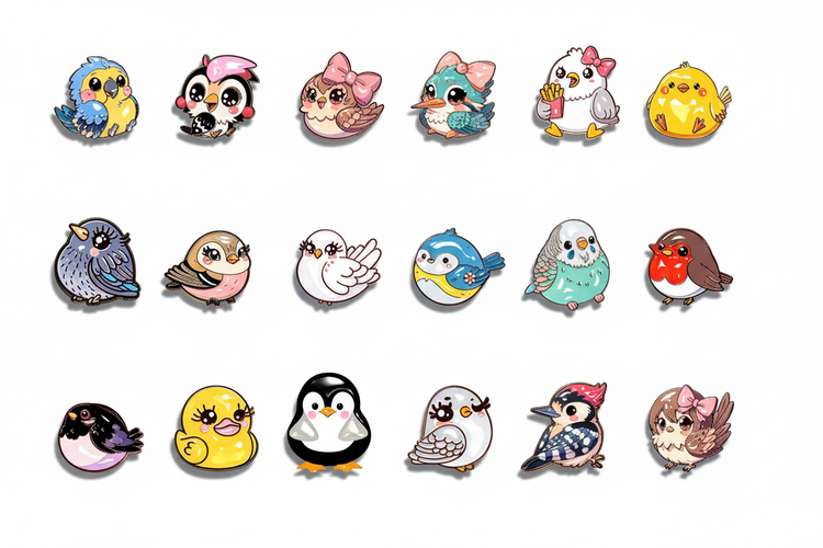 Chunky birds enamel pin, magnet. Chubby Chirps magnets, enamel pins. Choice of Chubby birds. Sparrow,Pigeon,Budgie,Kingfisher,Woodpecker ect