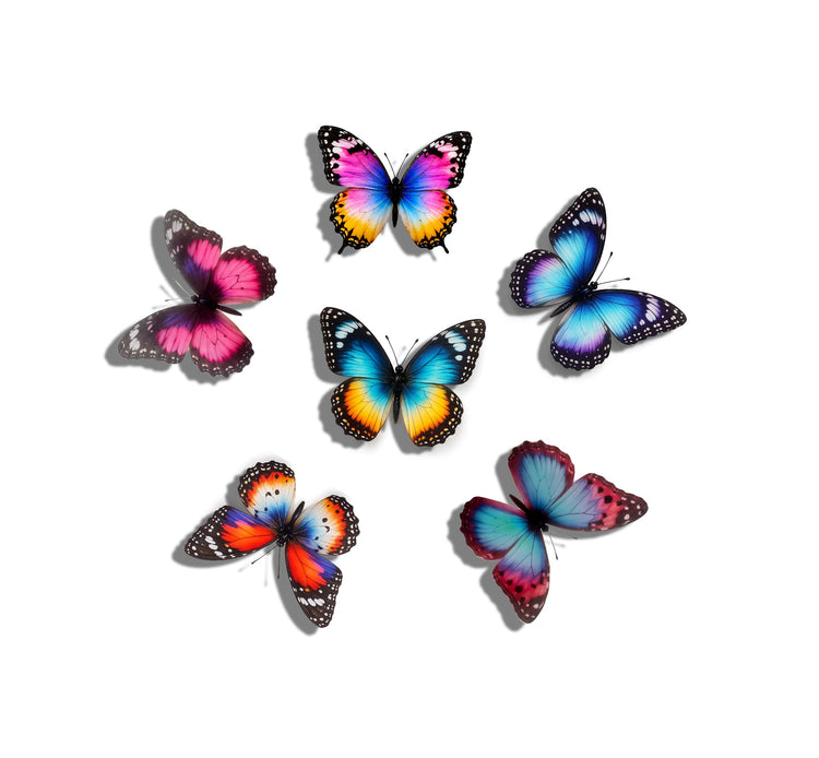 Set of Colourful butterflies . Handcrafted