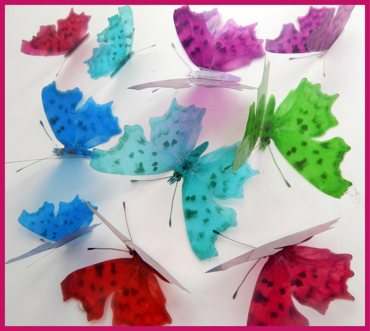 Altered images of the Comma butterfly.Handcrafted and designed by Flutterframes,butterfly decor. 3d butterfly decoration, Unique