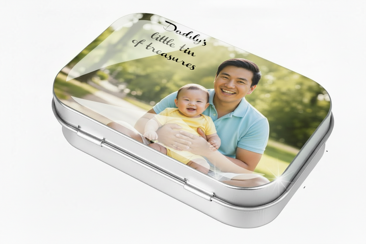 father's day personalised photo tin