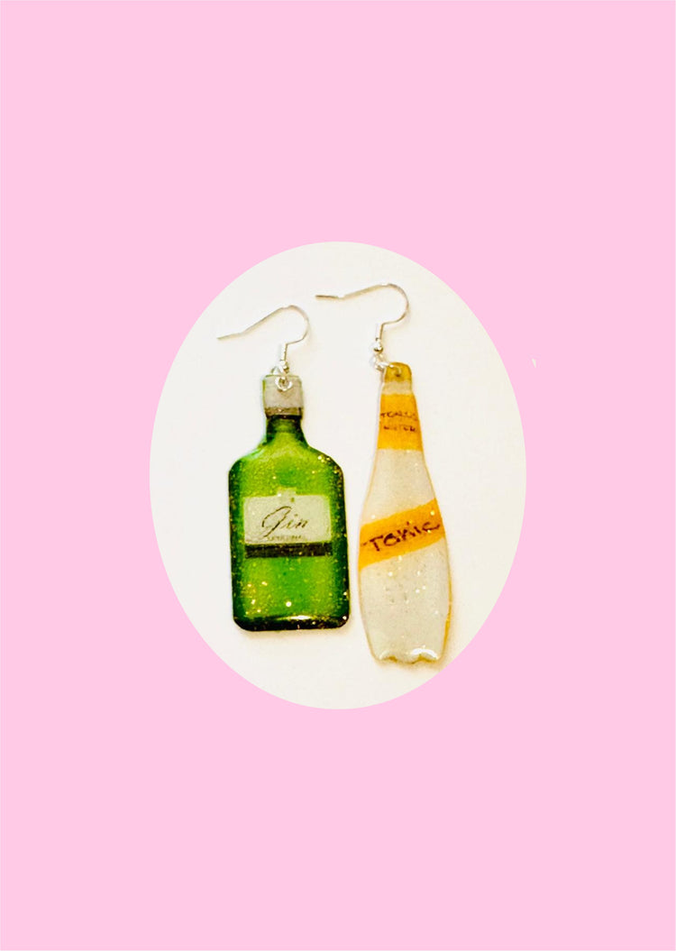 Gin and Tonic fun earrings