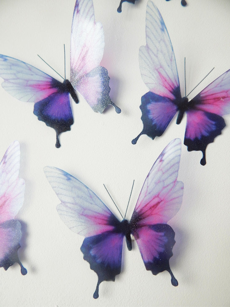 nursery purple and pink butterflies