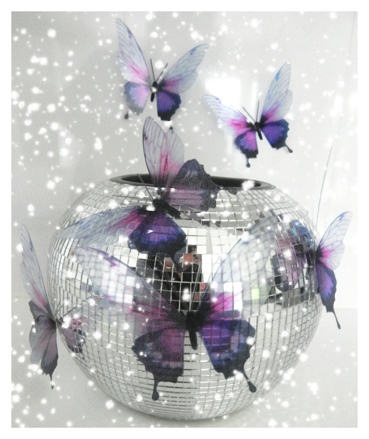 Girls bedroom purple and pink butterflies