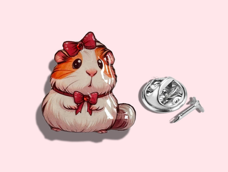 guinea pig enamel pin