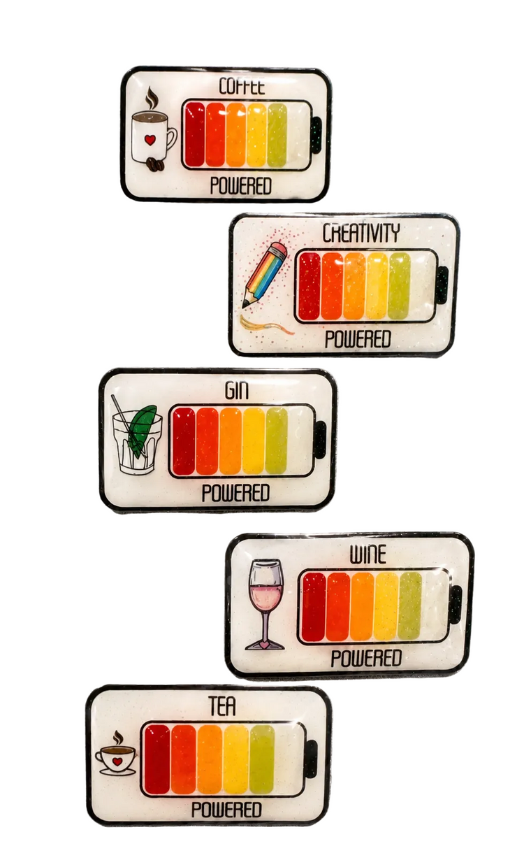 Personalised Coffee, tea, gin, wine, creativity powered pin