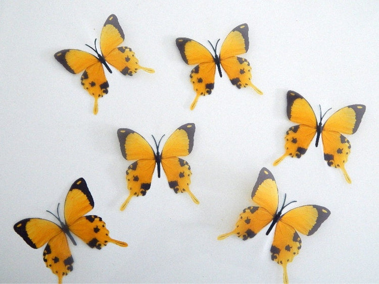 3d pretty butterflies Yellow 3D Flying Removable Butterflies Home Decorations Wall Art wedding tables indoor decor