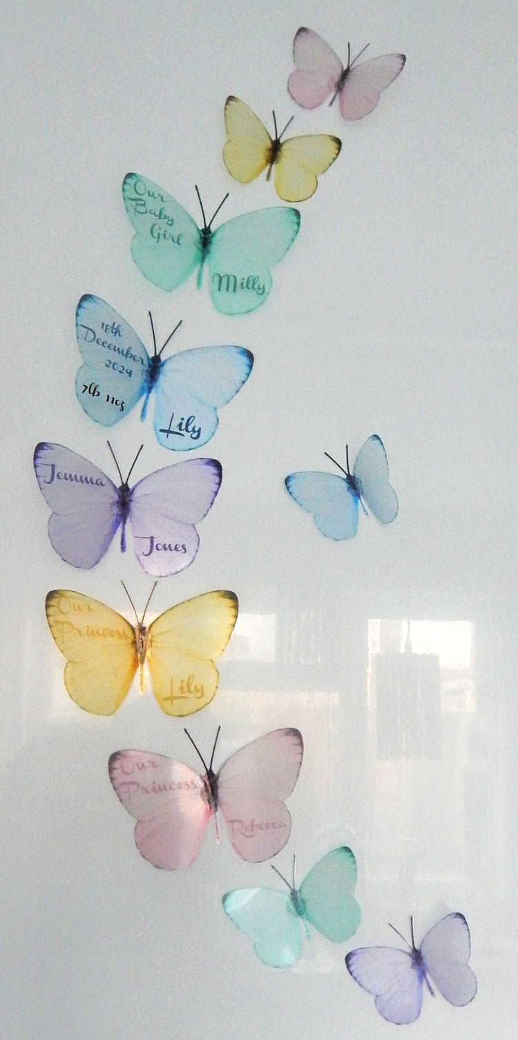 Personalized name pastel Butterflies,Christening gift,nursery decor,children's room ,personalized baby name decorations,girl