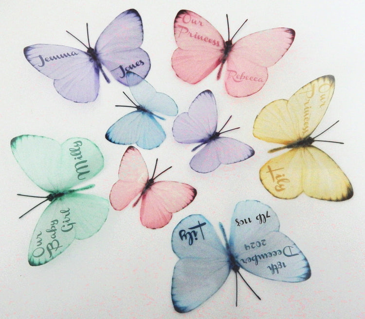 Personalized name pastel Butterflies,Christening gift,nursery decor,children's room ,personalized baby name decorations,girl