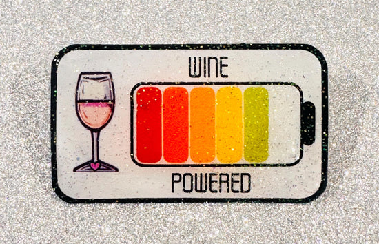 Wine powered, Wine lover.Wine addict enamel pin