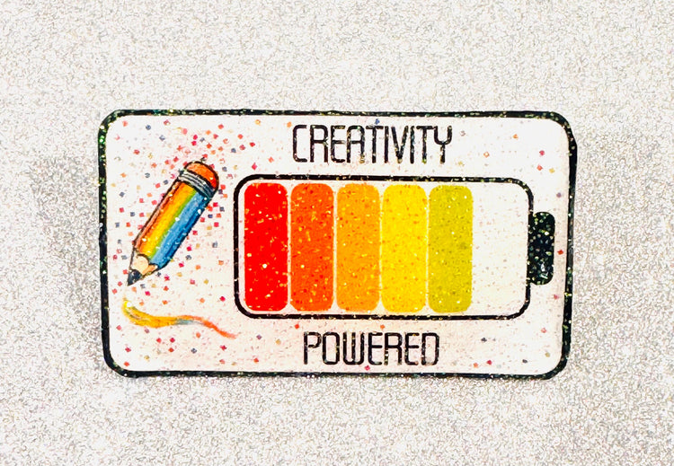 Creativity powered, Craft lover. entrepreneur Pin, Badge