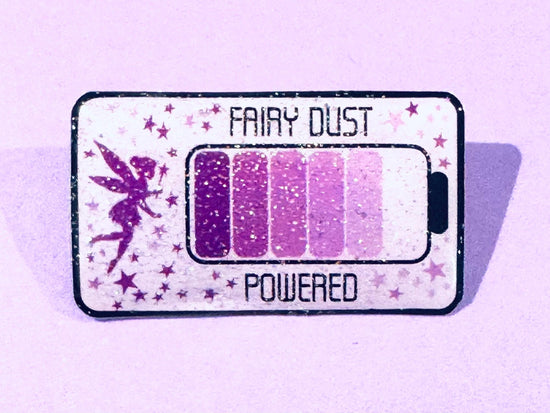 Fairy Dust Powered pins, lilac,Princesses queens. gay pride