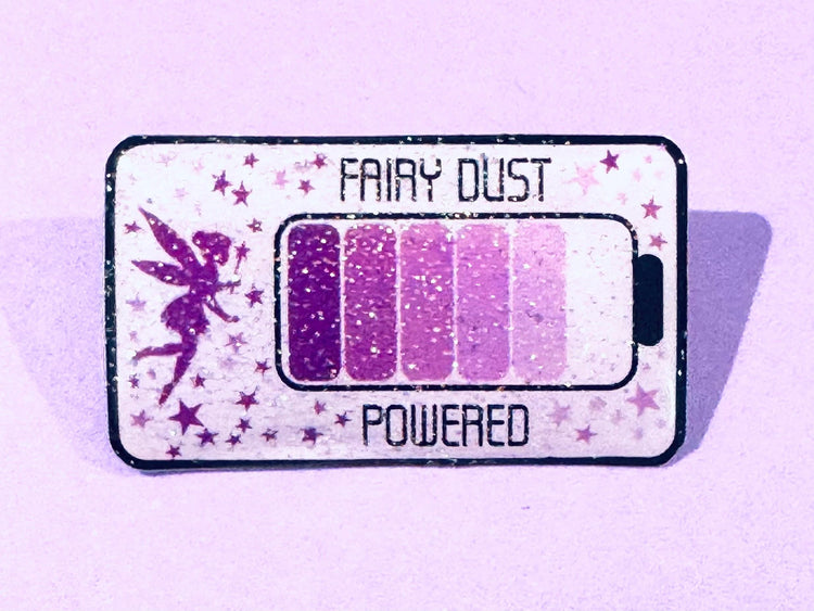 Fairy Dust Powered pins, lilac,Princesses queens. gay pride