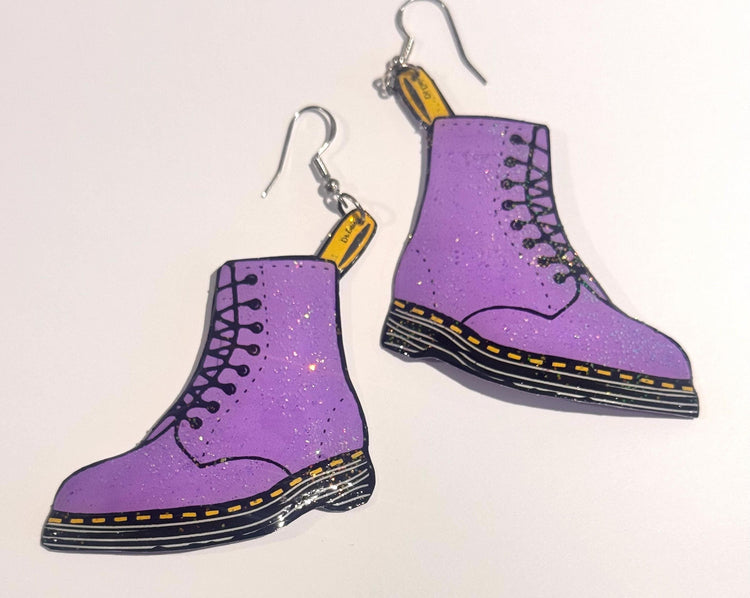 DM's style earrings.Recycled tin can