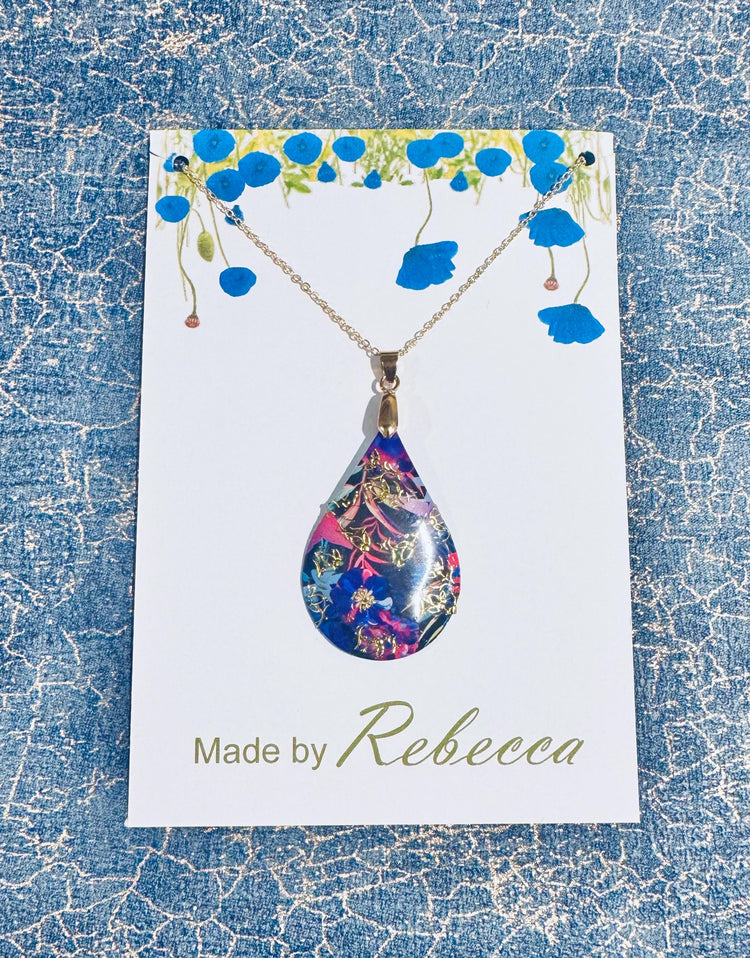 Upcycled tin can.Tin anniversary gift.Made from recycled soda cans. Unique, Chic pendant