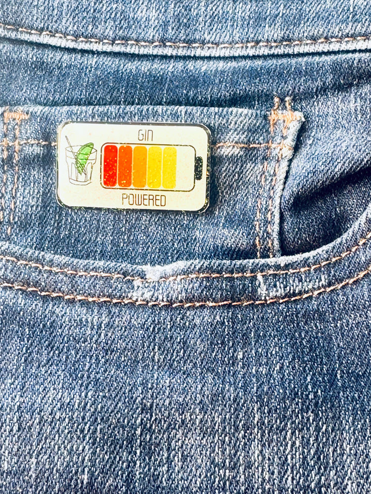 Gin powered funny pin
