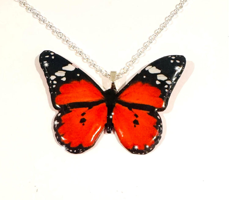 Red butterfly pendant