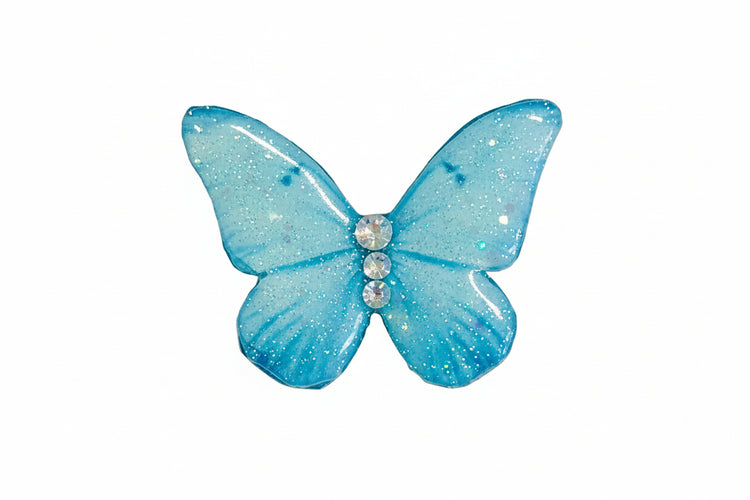 Turquoise butterfly enamel pin.Butterfly brooch-lapel-badge