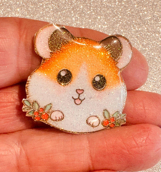 hamster pig enamel Pin