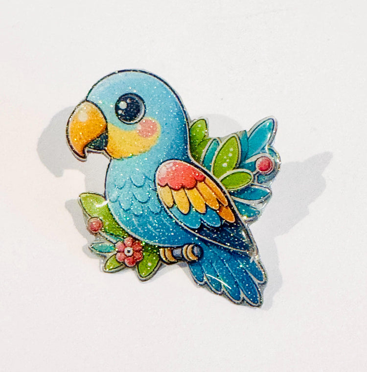 Cute Parrot Bird Pin Badge